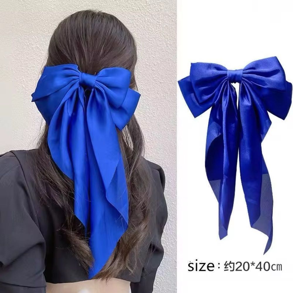 Oversized Blue Bow